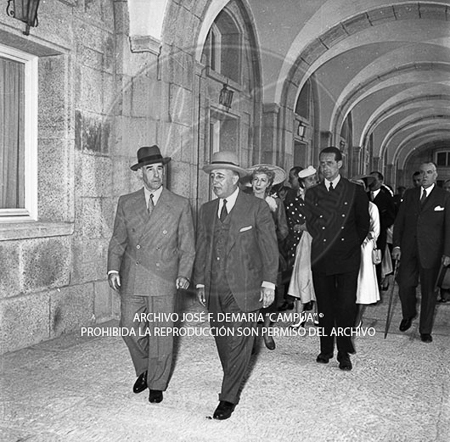 Visita del <presidente de Portugal a España, 1953