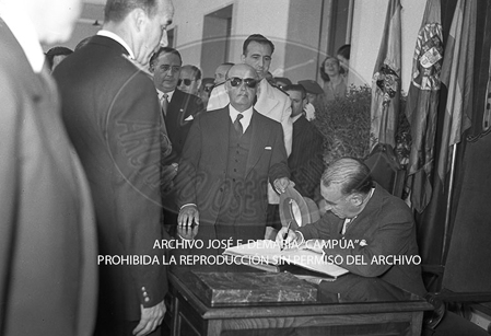 Visita del <presidente de Portugal a España, 1953