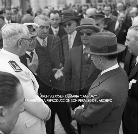 Visita del <presidente de Portugal a España, 1953