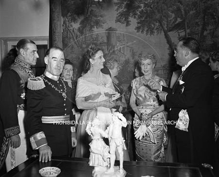 Visita del <presidente de Portugal a España, 1953