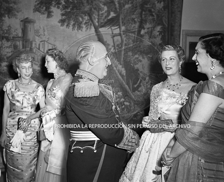 Visita del <presidente de Portugal a España, 1953