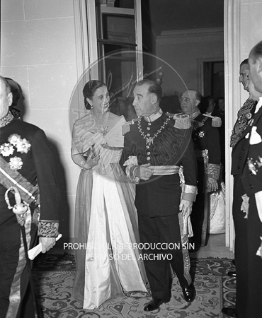 Visita del <presidente de Portugal a España, 1953