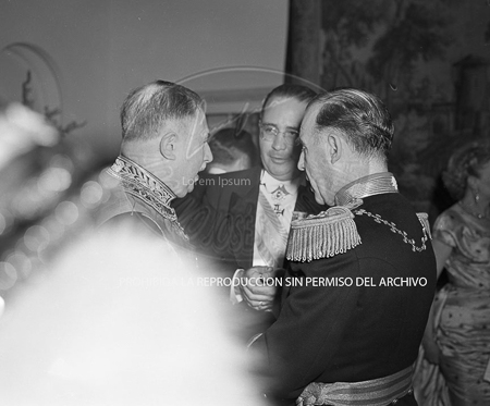 Visita del <presidente de Portugal a España, 1953