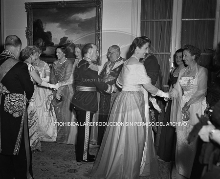 Visita del <presidente de Portugal a España, 1953