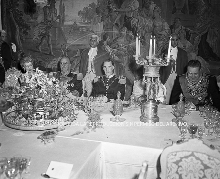 Visita del <presidente de Portugal a España, 1953