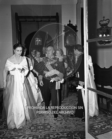 Visita del <presidente de Portugal a España, 1953