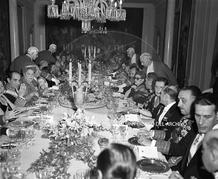 Visita del <presidente de Portugal a España, 1953