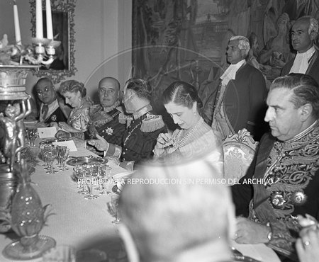 Visita del <presidente de Portugal a España, 1953