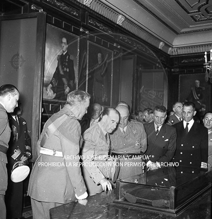Visita del <presidente de Portugal a España, 1953