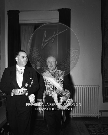 Visita del  Presidente de Portugal a España, 1953
