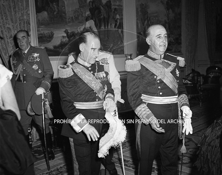 Visita del  Presidente de Portugal a España, 1953