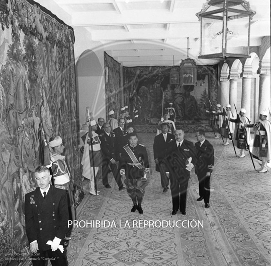 Norodon Sihanuk es recibido por Franco