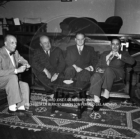 Visita del <presidente de Portugal a España, 1957