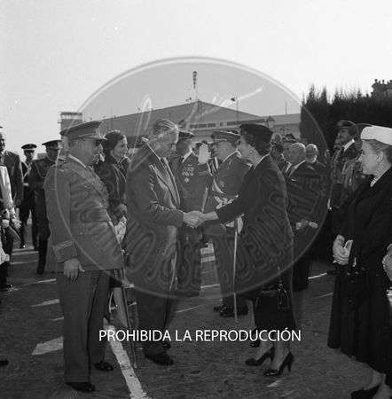 llegada a barajas del Presidente del Libano Camile Chamoun